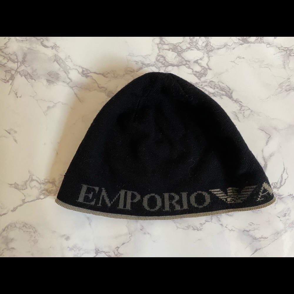 Emporio Armani cashmere skull cap beanie